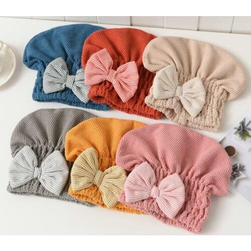 1Pcs For Women Quick-drying Hair Cap Dry Hair Towel Super Absorbent Coral Velvet Bath Accessories Portable Shower Caps