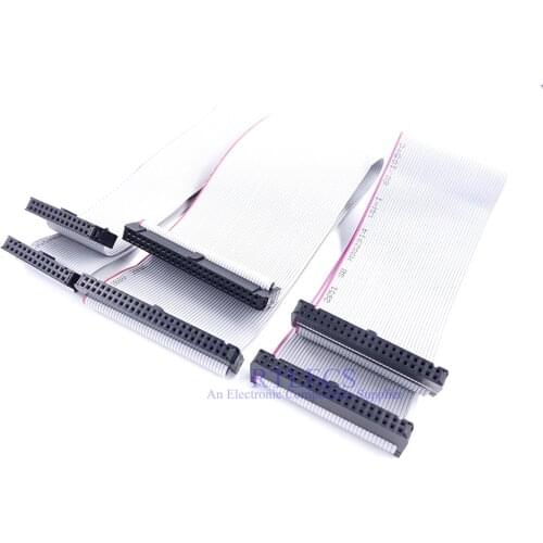100pcs Female To Female Flat Ribbon IDC Cable Assembly 2.54 mm 6 8 10 14 16 20 26 34 40 50 60 64 Pin IDC Socket Cable Extension