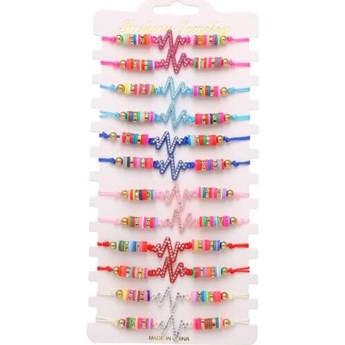 12 Pcs/Sets Charm Jewelry Crystal Water Ripple Bracelets for Women Vintage Multilayer Cuff Bracelets Bangles Adjustable Bracelet