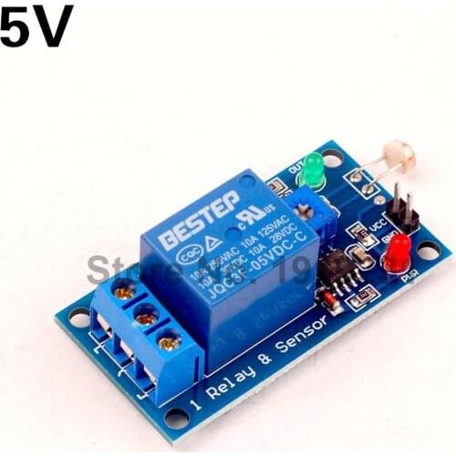 5V Light Photoswitch Sensor Switch LDR Photoresistor Relay Module Light Detection Photosensitive Sensor Board