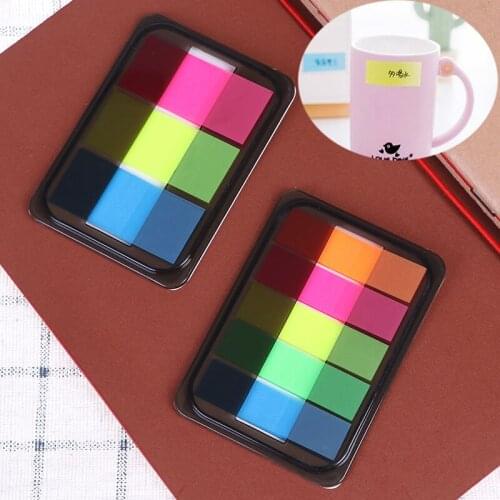 60/100PCS Fluorescence Sticky Notes Memo Flags Bookmark Marker Tab Sticker