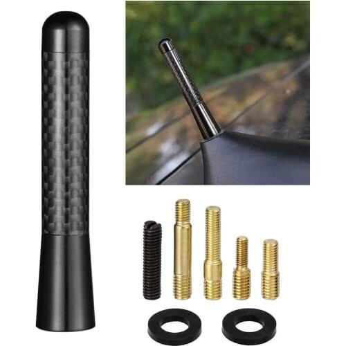 Superbat Vehicle Roof Mount Antenna Mast 3.2 inch Carbon Fiber Car Antenna Replacement for Jeep Grand Cherokee Patriot Compass