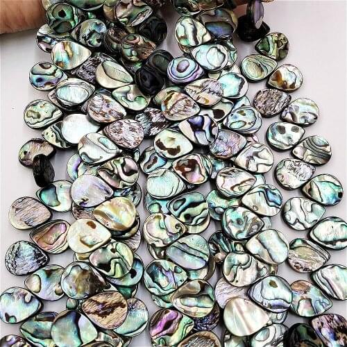 10pcs Natural Abalone Shell Loose Beads 10~18mm Drop-shaped Beaded Charms Women Jewelry Making DIY Bracelet Necklace Accessories