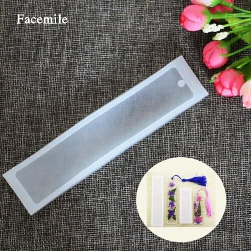 Facemile 1pcs Rectangle Silicone Mold With Holes Epoxy Resin Jewelry Bookmarks Craft Making Fondant Cake Decoration Mold