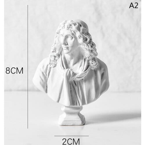 New 8cm Nordic Style Greek Mythology Figurine Gypsum Portraits Miniatures Craft