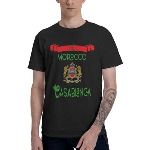 Morocco Africa Travel T Shirt Men Short Sleeve Cotton T-shirts Moroccan Proud Patriotic Tee Tops Harajuku Tshirts Gift Idea