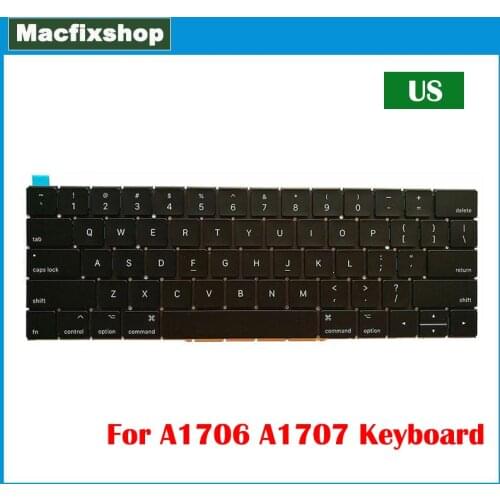 New A1706 A1707 Keyboard US English For Macbook Pro 13 15 inch A1707 A1706 US Keyboard Late 2016 Mid 2017 Replacement Tested