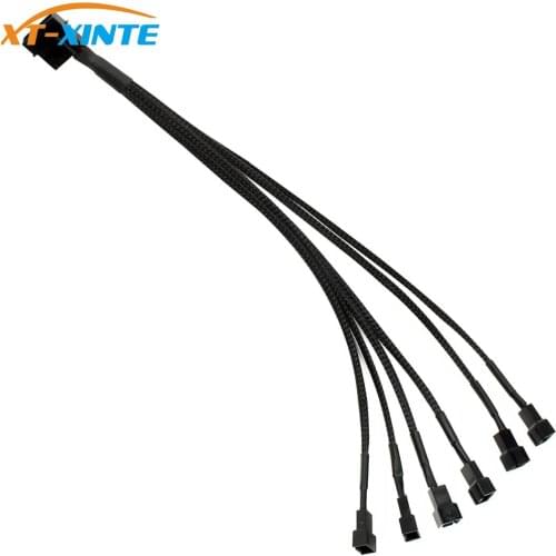 Mainboard CPU 4 PIN Fan Extention Cables PWM 4P Adapter Cable Computer Case Mainboard 4 PIN Power Cables Connectors Fan Splitter