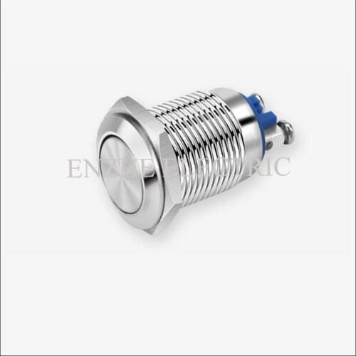 12mm Metal waterproof jog switch self-locking self-reset screw foot welding foot PA66 fire retardant waterproof grade IP65