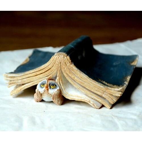 Cute Resin Owl Statue Simulation Animals Figurines Personalized Ornament for Home Garden Office Decoration Owl home decoration