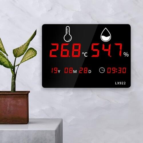Multifunctional Digital Thermometer Temperature Meter Rongce LX922 Time Clock Outdoor Thermometer For Sauna Home