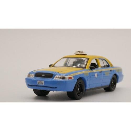 Diecast 1:64 Scale 2011 Ford Crown Victoria Taxi Simulation Alloy Car Model Collectible Decoration Gift Kids Toys Boys