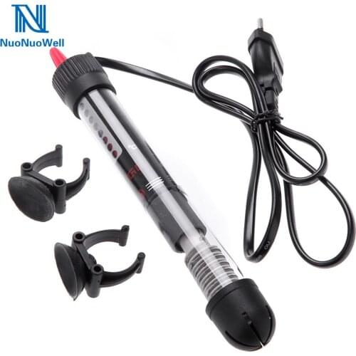 NuoNuoWell Heating Rod 25/50/100/200/300W Fish Tank Aquarium Marine Tropical Heater 20-34 Degree Adjustable Temperature Control