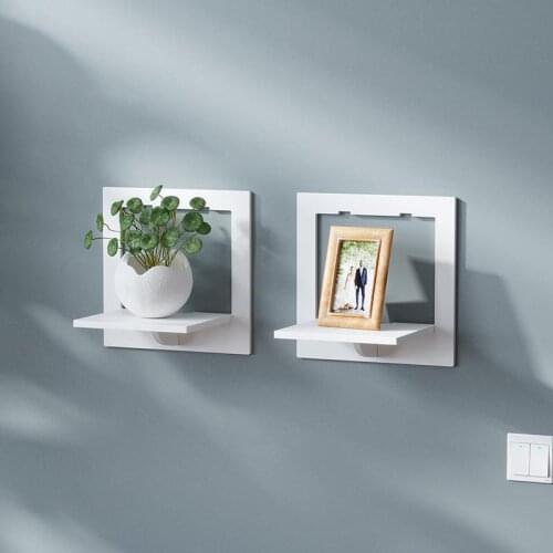Living room Wall shelf free punching wall mounted TV background wall hanger bedroom balcony bedside creative flower pot stand