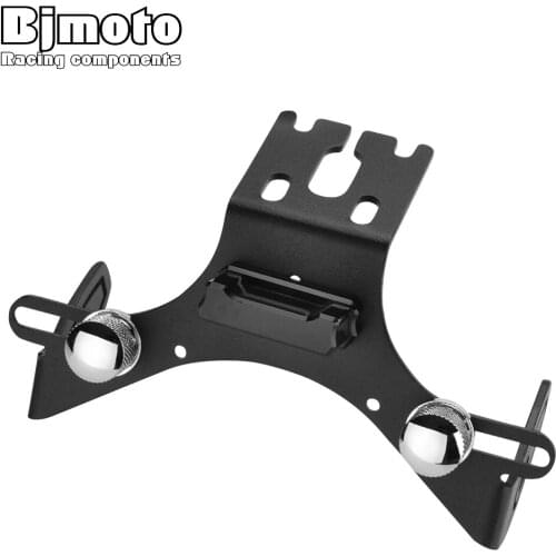 BJMOTO Motor Number Plate Bracket For KAWASAKI ZX-6R ZX6R 2009-2017 Motorcycle Alumium License Plate Frame Licence Holder
