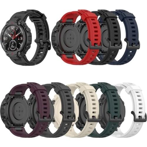 Silicone Watchband Watch Strap for Amazfit T-Rex Smart Watch Accessories Replacement Wrist Strap Bracelet for Amazfit T-Rex