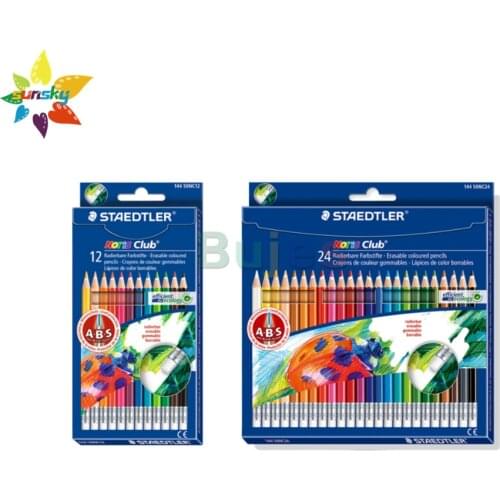 Staedtler Erasable color pencil 12 24 color lead for childrens painting hand drawing for beginners PVC free art supplies