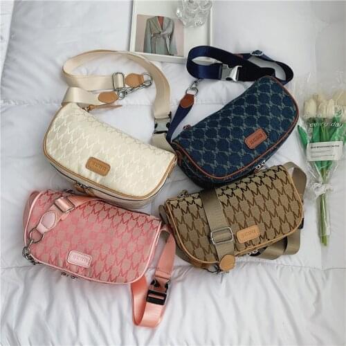 Bags handbags summer luxury design crossbody bags wide shoulder strap texture single underarm small square bag for shopping