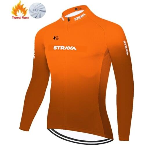 Strava Winter Thermal Fleece Męska Roupa Masculino Maillot Ropa Equipment 2021 Cycling Jersey Men Tricota Ciclismo Hombre