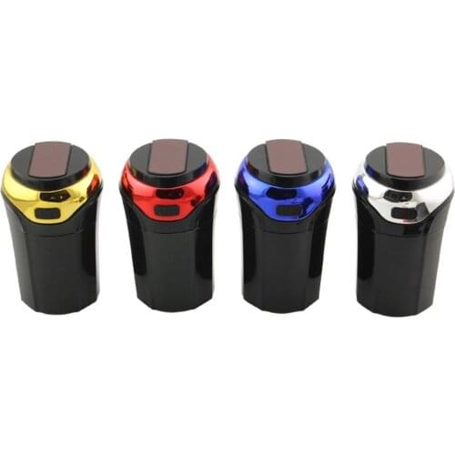Creative Car Ashtray Trash Detachable Cigarettrs Lighter with LED Light and Lid