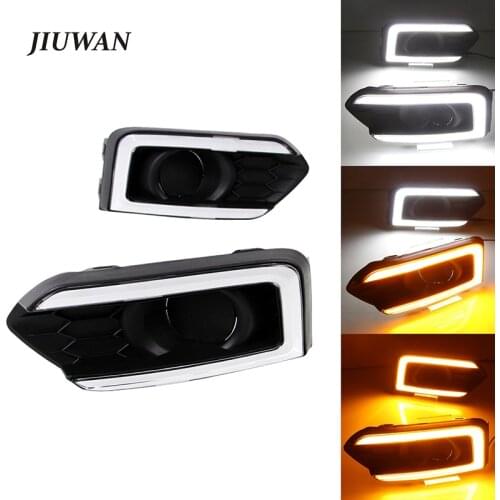 1 Set 12V Car Daytime Running Light Waterproof Indicator Lamp Yellow LED Turn Signal For Honda City Grace 2017 2018 2019
