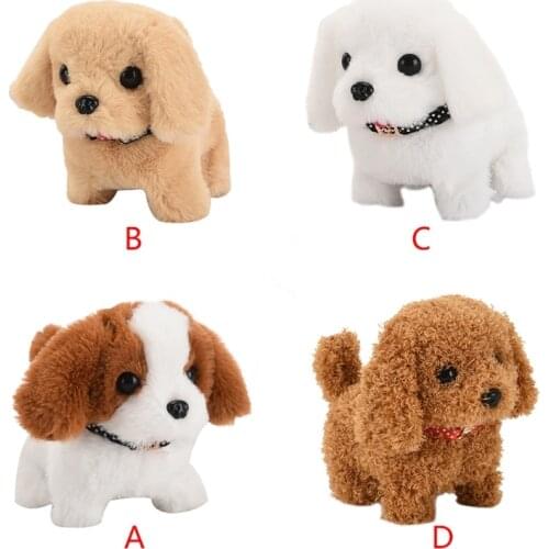 1Pc Various Styles of Soft Cute Interactive Toys Collar Puppies for Babies to Walk Ideal Halloween/Christmas Presents