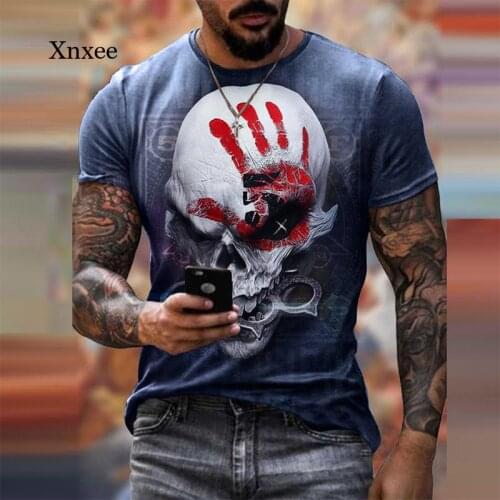 2021 Mans T-Shirt Harajuku Men Tee Fashion Poker Card Printing Short Sleeve T Shirts Casual O-Neck Male Tops Summer Streetwear