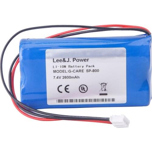 2600 mAh High Quality Imported Battery Cells SP-800 Battery Replacement For G-CARE SP-800 SP800 Vital Signs Monitor Battery