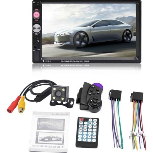 7 Inch HD touch screen Car radio Bluetooth Stereo audio Car Dual 2 din Car Multimedia MP5 Player rear camera remote controller