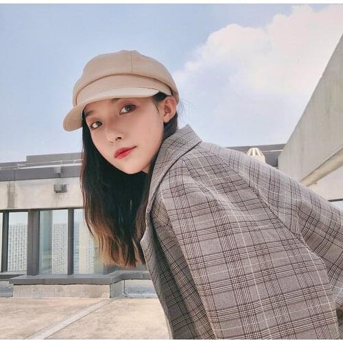 2020 New Solid Elegant Women Beret for Fashion Winter Autumn Female Cotton Hats Beret Travel Cap Brand Womens Painter Hat Gift