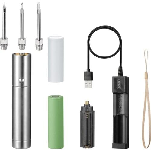 The new 510 interface battery soldering iron USB wireless charging soldering iron three power supply methods 21700 18650 battery