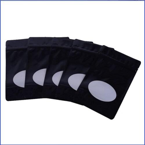 Black Bag With Circle Transparnet Window Food Grocery Packaging Bag Top Quality In Stock Bag Cheap ON Sale Stand Up Aluminum Bag