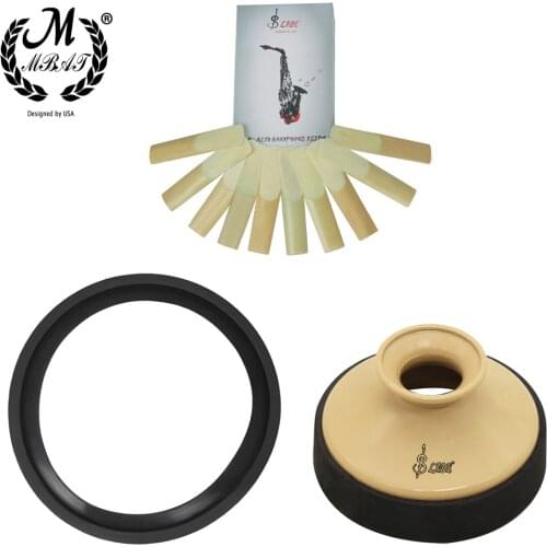 M MBAT Saxophone Silencer Kit Alto Tenor Sax Rubber Mute Ring/Muffler/Reed Woodwind Musical Instrument Repair Accessories
