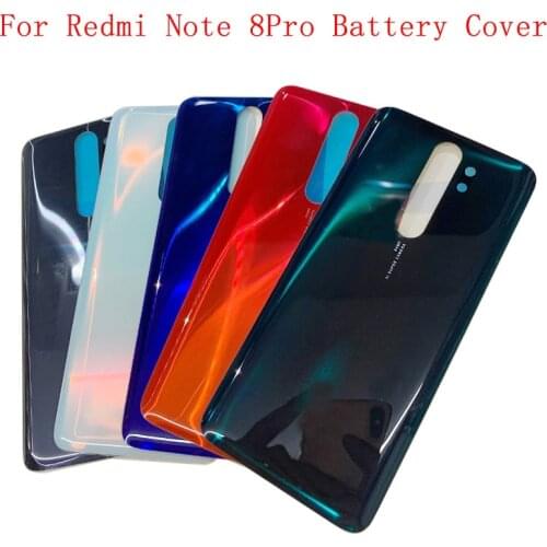 Battery Cover Housing Case Back Glass Rear Door Panel For Xiaomi Redmi Note 8 Pro Back Glass Cover Replacement