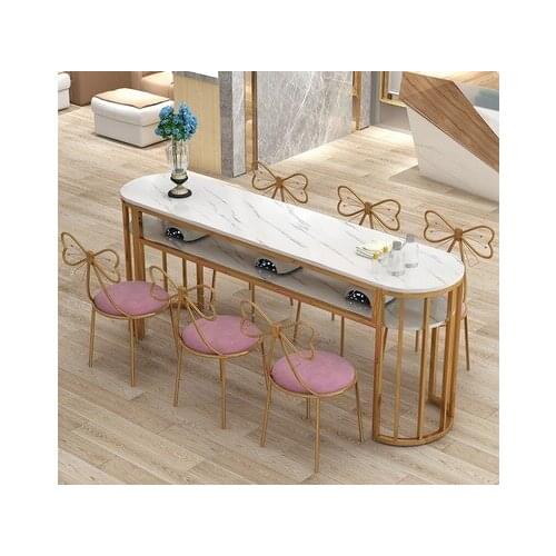 Manicure table single double simple modern manicure table round double table economic manicure table chair set