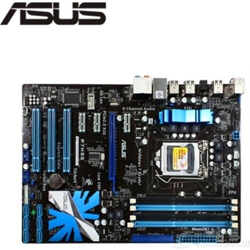 For ASUS P7H55 Motherboard LGA 1156 DDR3 16GB For Intel H55 P7H55 Desktop Mainboard SATA II PCI-E X16 Used AMI BIOS