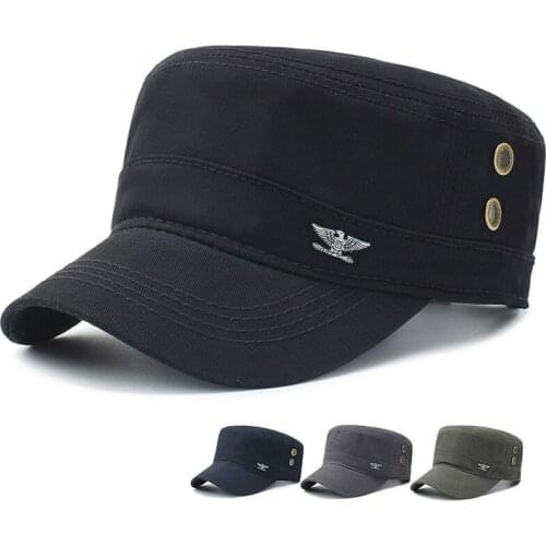 Fashion hip hop Mens baseball cap Military Caps Spring Autumn Tactical hat Mens Flat Top Cotton Army cap sports leisure hats