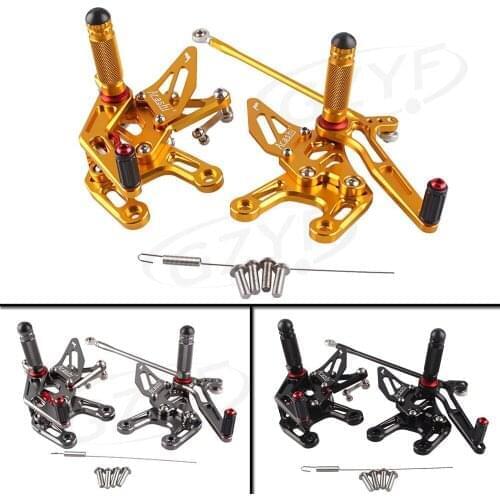 Motorcycle Adjustable Rearset Rear Set Footpegs Foot Rest Peg For Kawasaki Ninja ZX10R 2008-2010 Pair Spare Parts