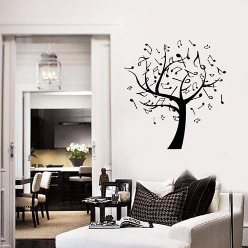 Musical Tree Wall Decal Music Notes Bedroom Home Room Decor Vinyl Wall Stickers Nursery Music Classroom Concert Mural Art S747