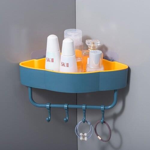 Wall Corner Shelf Shower Shampoo Holder Triangular Storage Rack Organizer Punch-free Multifunction Bathroom Kitchen Tool