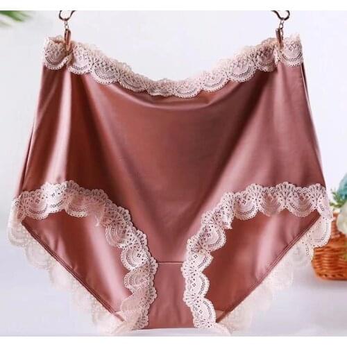 3 Pieces Of Womens Lace Sexy High Waist Satin Large Size Briefs, Fashion Shaping, Comfortable And Breathable Tight Underwear