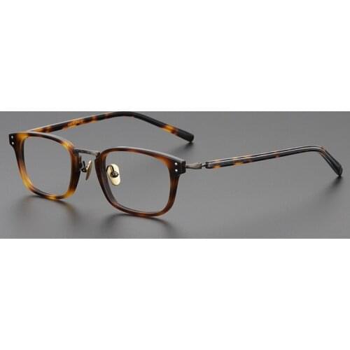 Acetate glasses frame men Vintage square Designer optical eyeglasses Myopia reading women prescription clear eyewear