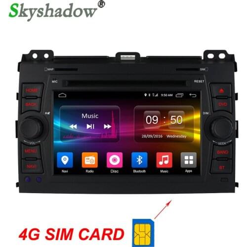 C500 4GB SIM Android 6.0 2GB RAM Car DVD Player camera TPMS RDS Radio GPS map Wifi for Toyota Land Cruiser Prado 120 2002-2009