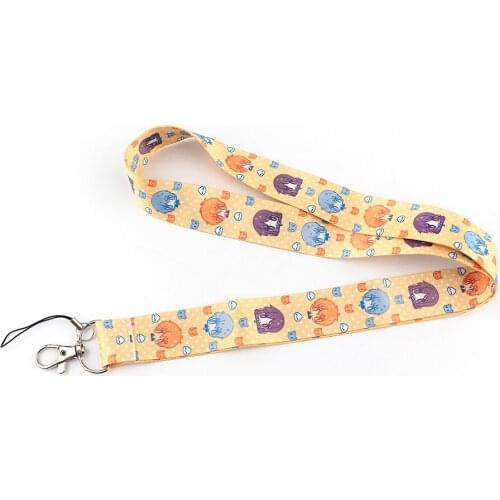 PC3286 Anime Characters Avatar Cartoon Icons Style Key Chain Lanyard Neck Strap For USB Badge Holder DIY Hang Rope