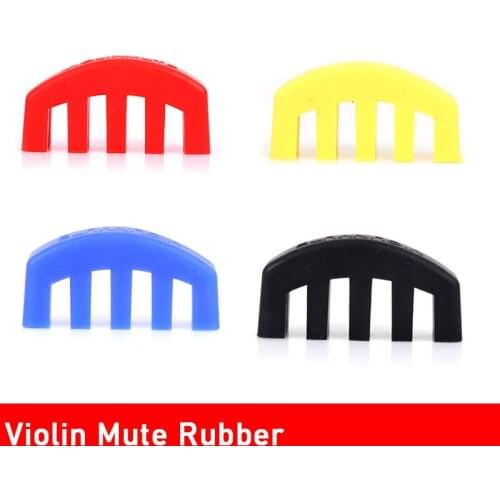 Violin Mute Part Rubber Violin Mute Silencer for Violino Practice Accessories Colorful Rubber Mute Mute