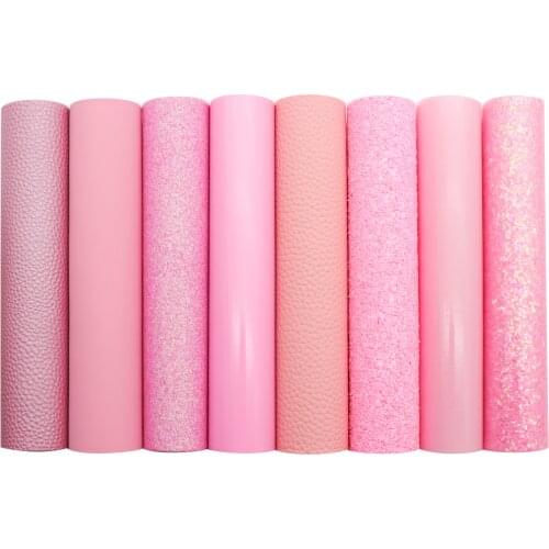 20*33cm Pink Series Faux Synthetic Leather Fabric For Bow-knot Bags Wallet Earring Phone Case Scrapbook DIY,1Yc14880