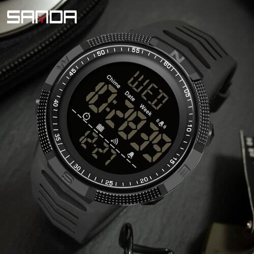 SANDA NEW Luxury Fashion Brand Digital Watch Men Shockproof Waterproof Dual Wristwatch Military Casual Sport Watch Clock 6014