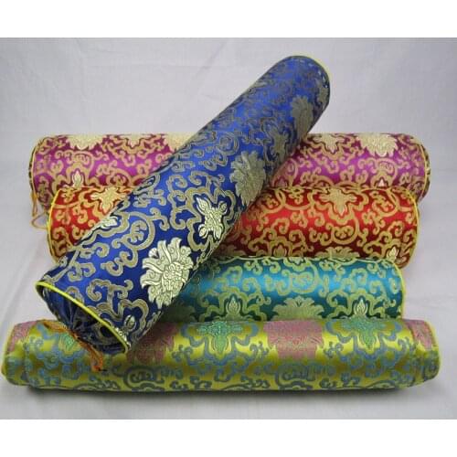 Cervical neck pillows brocade cotton buckwheat hull physiotherapy traction candy pillow washable jacket