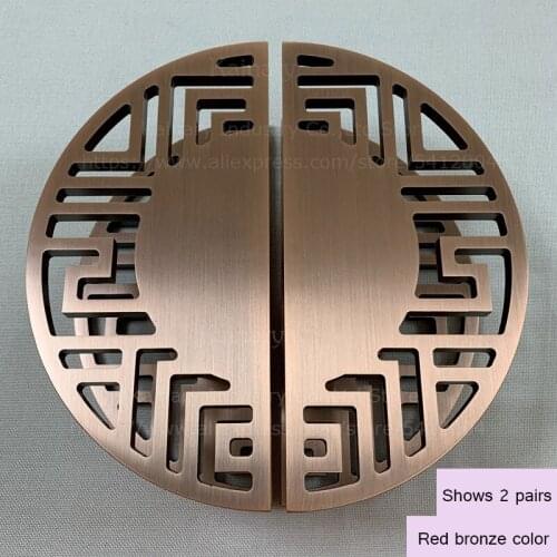 Ancient bronze wooden door handle, aluminum door thick steel door handles, half round bdoor hardware