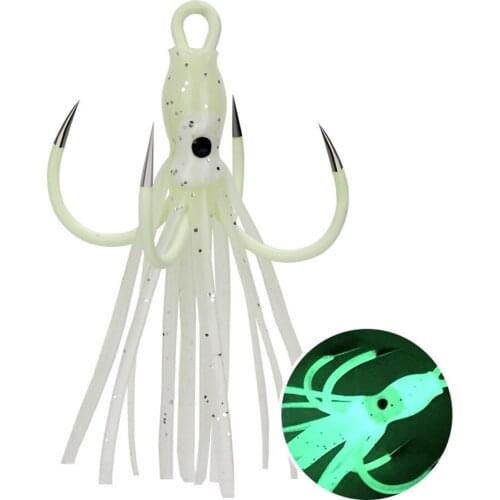 KoKossi High Carbon Steel Luminous Fishing Jig Head Octopus fishhooks Accessories Squid Fishing hooks Jig Hook